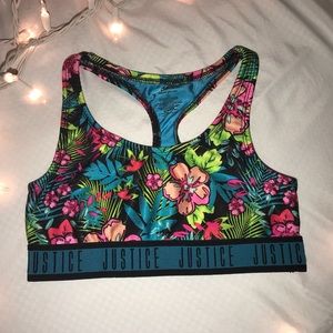 Justice sports bra